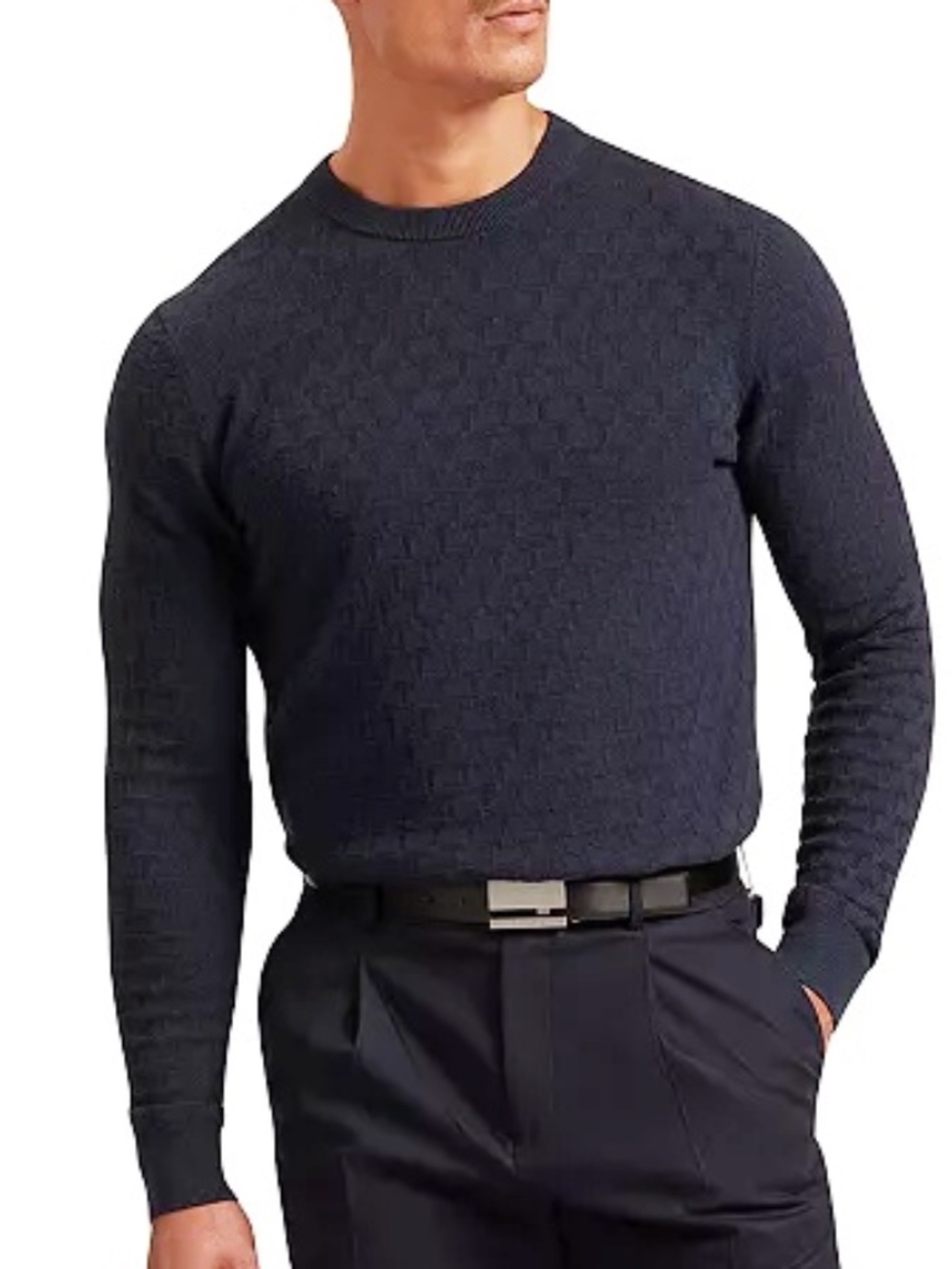 TED BAKER Sainsy Crewneck Sweater NAVY (MED)